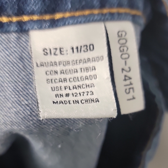 Flying Angel Women's High Rise Dark Wash Carpenter Denim Shorts NEW - Picture 10 of 11